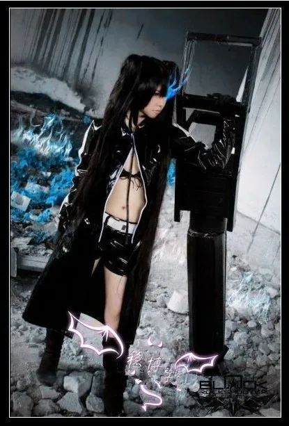 Patent leather Горячая Аниме VOCALOID Black Rock Shooter BRS MIKU косплей костюм Женская одежда S-XL - Цвет: Patent leather