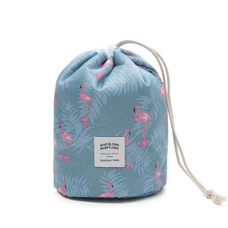 

Multifunctional Travel Drawstring Cylinder Cosmetic Bag Large Capacity Waterproof Drawstring Bundle Ladies Storage Washing Bag