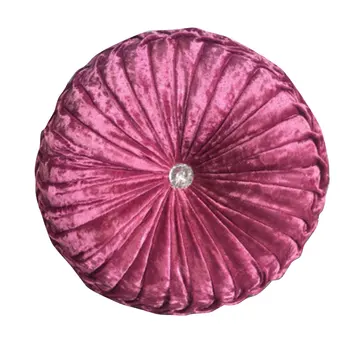 

European Style Round Plush Chair Cushion Cotton Pumpkin Seat Pad For Patio Home Car Office Floor Pillow Insert Velvet Fabric