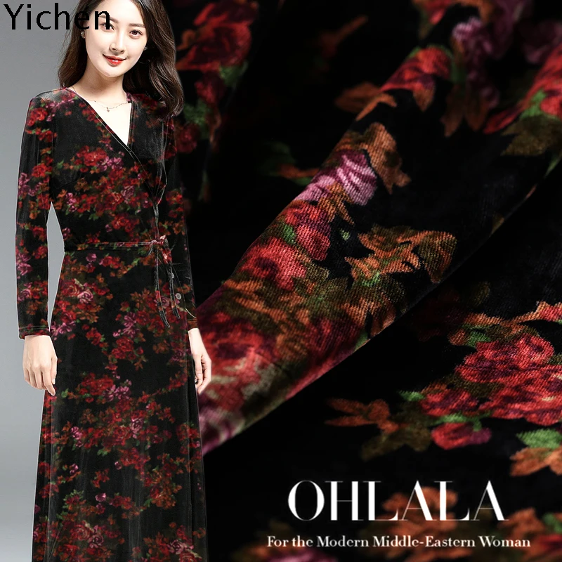 114 см* 50 см бархатная ткань с принтом шелкопряда одежда платье Чонсам подкладка фланелет