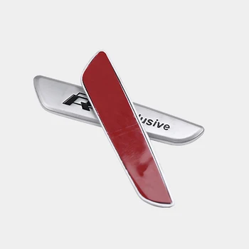 

3D R LING Aluminum Alloy Sticker Car door Interior Trimming Panel Emblem For VW GTI Polo Golf Passat Magotan Arteon Accessories