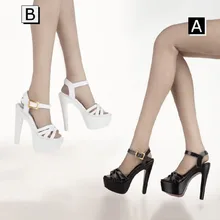 

1/6 Scale TCT-006 High-heeled Boots Sandals Medium Women's Boots Model for 12-inch Women's Action Figure Dolls In Stock