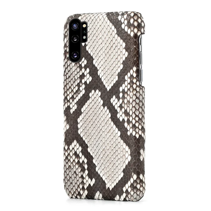 

Genuine Python leather phone case For samsung note 10 plus case note 10+ shockproof coque for Galaxy note 10 plus case leather