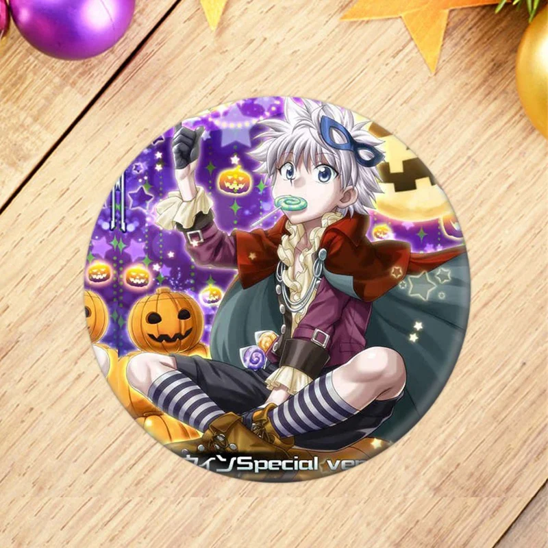 1 шт. аниме Hunter X Значки для косплея брошь коллекция значков сумки Killua Zoldyck Kurapika