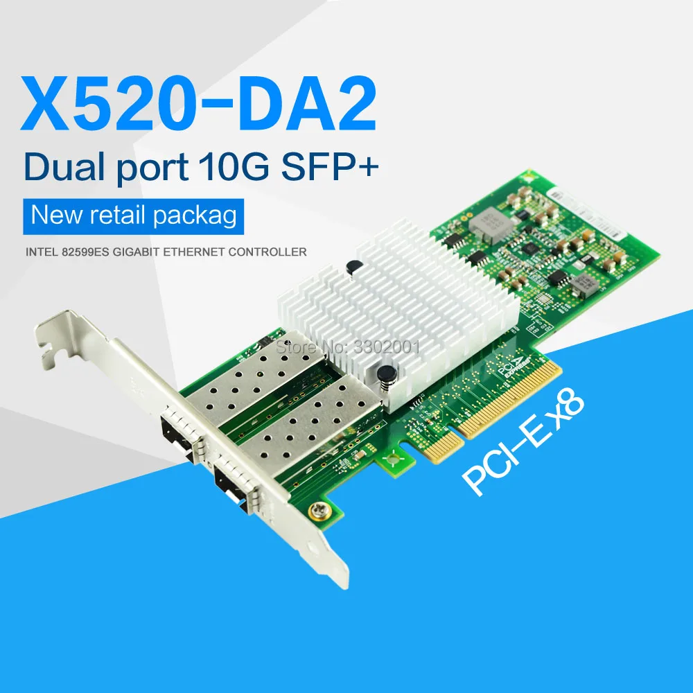 FANMI X520-DA2 10GBase PCI Express x8 82599ES Chip Dual Port Ethernet сетевой адаптер E10G42BTDA SFP в комплект не