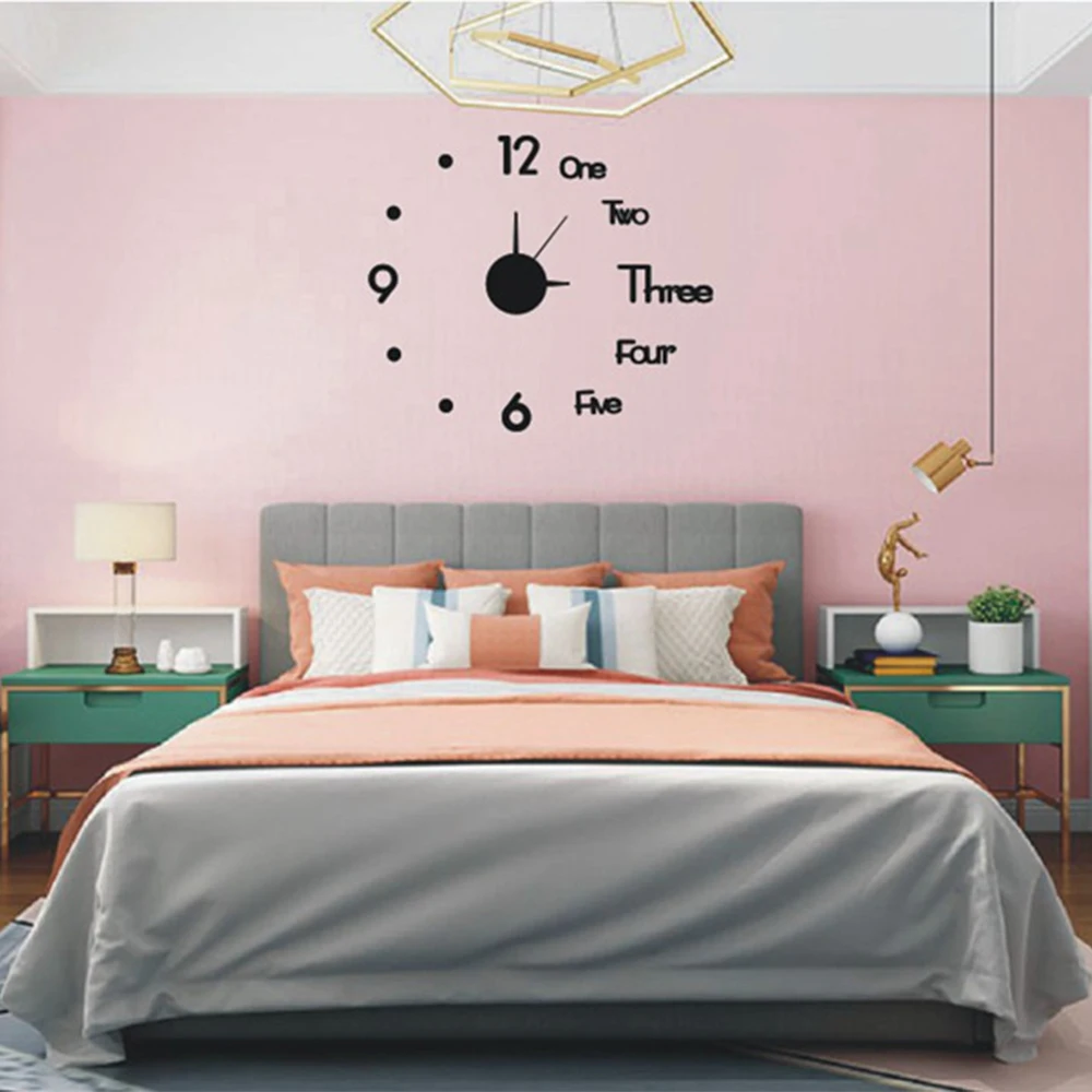 2020 DIY digital Wall Clock 3D Wall Sticker Modern Design Silent Clock Home Decor Living Room Quartz Needle Rel&oacute;gio de parede 10