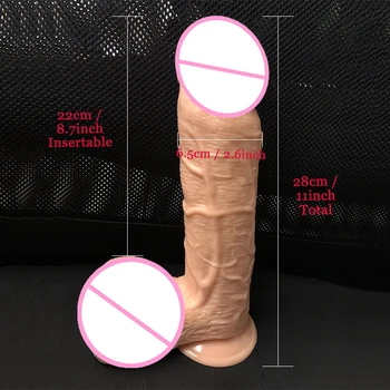 11 Inch Giant Realistic Dildo XXL Monster Penis Rubber Dick Huge Cock Anal Plug Strapon Adult Toy for Couples Erotic Sex Shop 6
