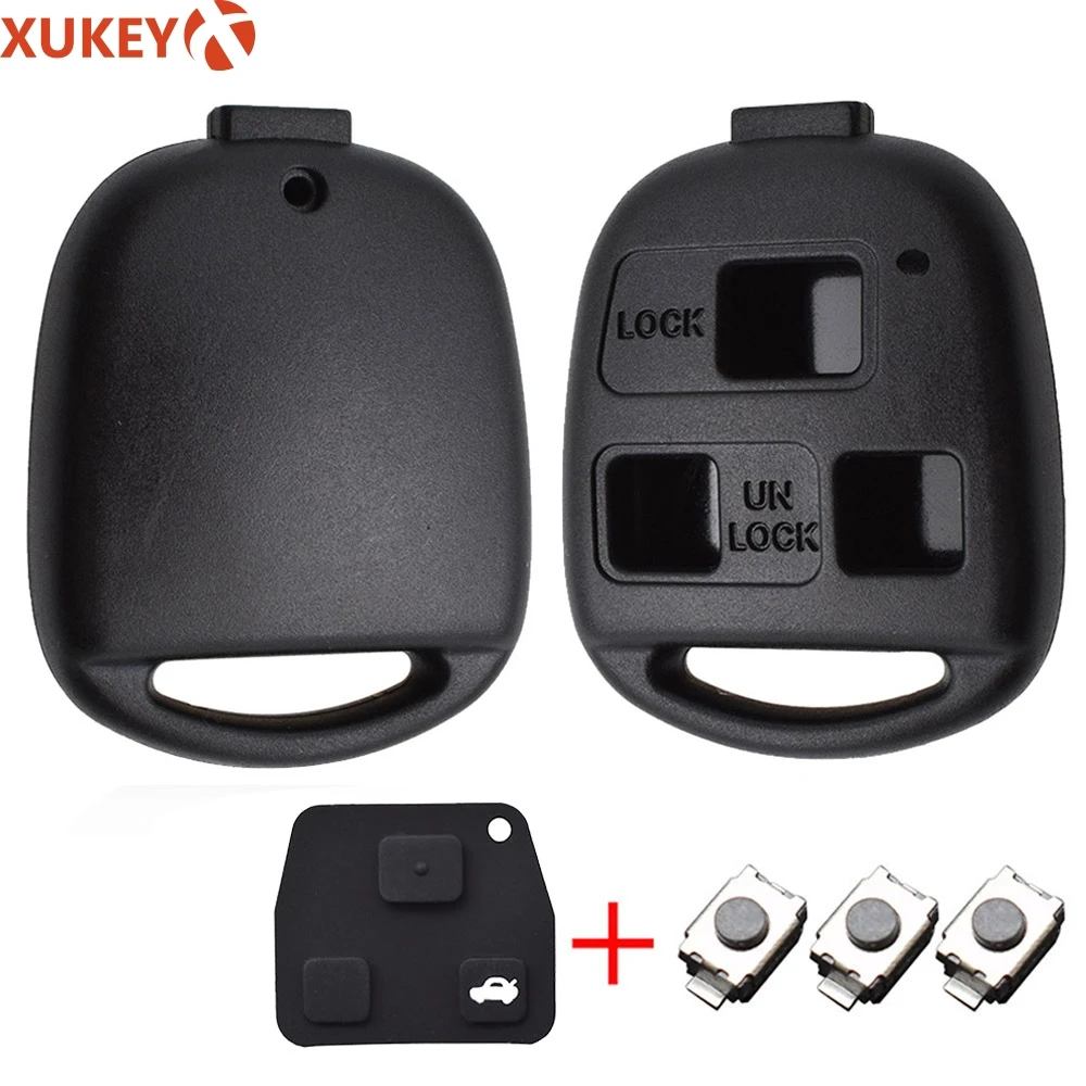 3 резиновый кнопочный коврик переключатель дистанционного ключа автомобиля оболочка Брелок чехол для Toyota Land Cruiser FJ Cruiser для LEXUS GX470 LX470 RX300 RX330