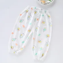 Летний день для младенцев, чистый хлопок, крутой и освежающий, анти-комаров, КУ Бао, штаны с принтом, впитывает влагу, леггард, шаровары Pa