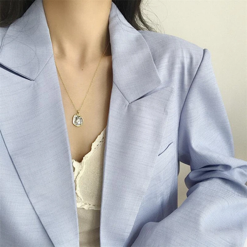 925 sterling silver Owl vintage pendant necklace auspicious design wild coin necklace for women festival jewelry gift