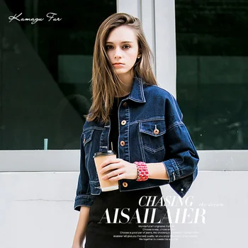 

2019 new jean jacket women denim jackets High street women's Slim fit jacket