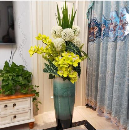Современная Цзиндэчжэнь керамическая большая ваза напольная имитация Цветочная композиция искусство дома гостиная крыльцо мебель украшения ремесла - Цвет: style14