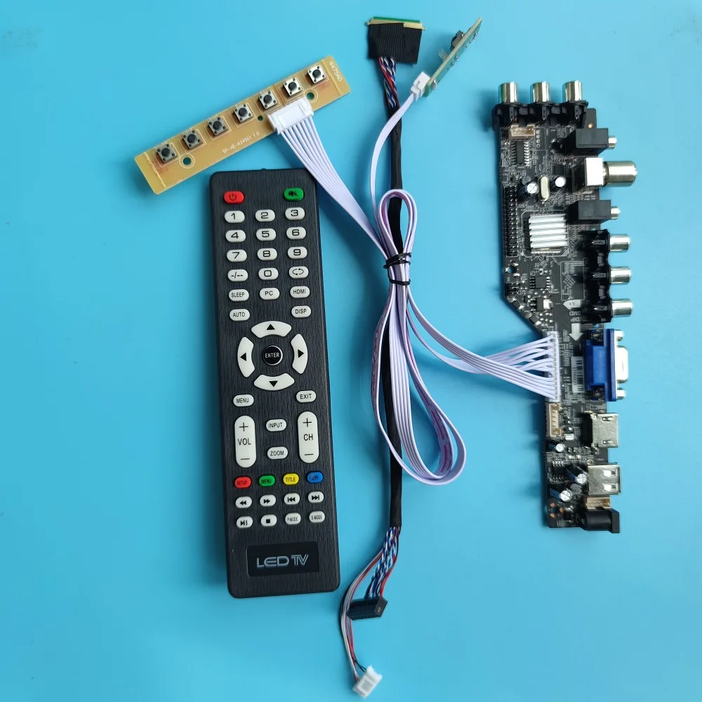 Фото Комплект для LP156WH2(TL)(E1) светодиодный 40pin LVDS VGA AV ТВ плата контроллера 1366X768 15,6 
