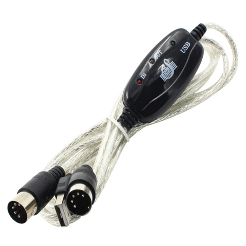 MIDI интерфейс к USB кабель конвертер разъем ПК к синтезатору музыкальная клавиатура инструмент кабель адаптер для домашней музыкальной студии