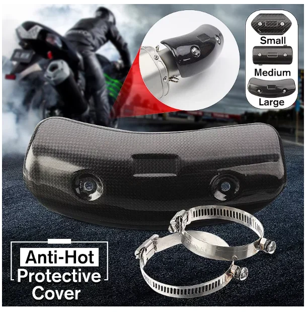 Мотоциклетные выхлопные трубы для Yoshimura Akrapovic SC среднего подключения соединительной трубы протектор коллектора тепловой щит углеродное покрытие