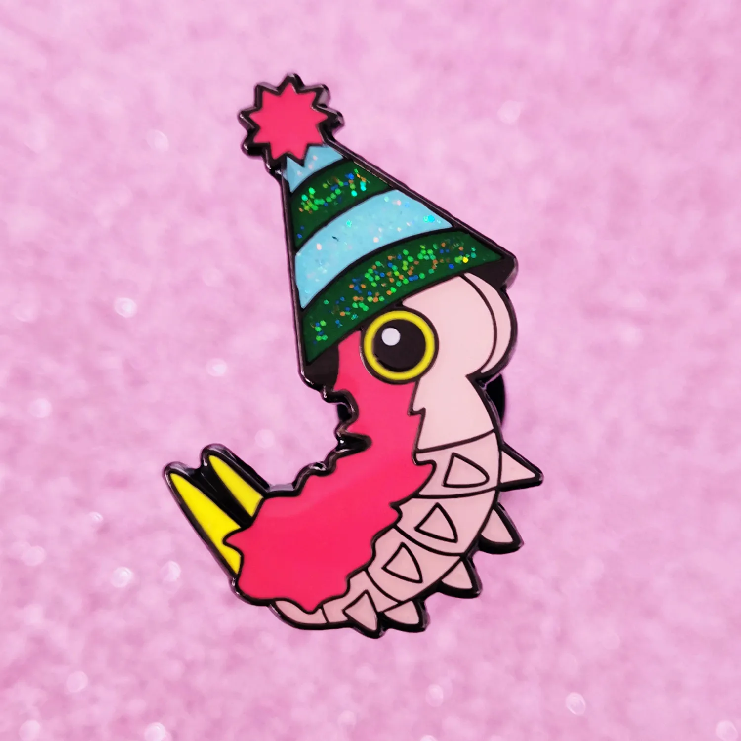 Kawaii Носки вечерние шляпа Thorntail червь твердым эмалиевым покрытием Pin стильная