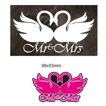 

metal cutting dies cut die mold Animal swan Mr Mrs decoration Scrapbook paper craft knife mould blade punch stencils dies