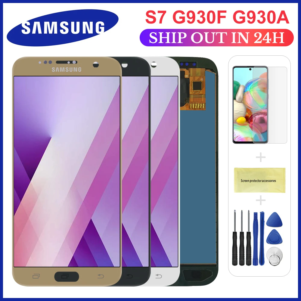 5 1 дюймовый сменный ЖК дисплей S7 для SAMSUNG GALAXY G930A G930F SM сенсорный экран дигитайзер в