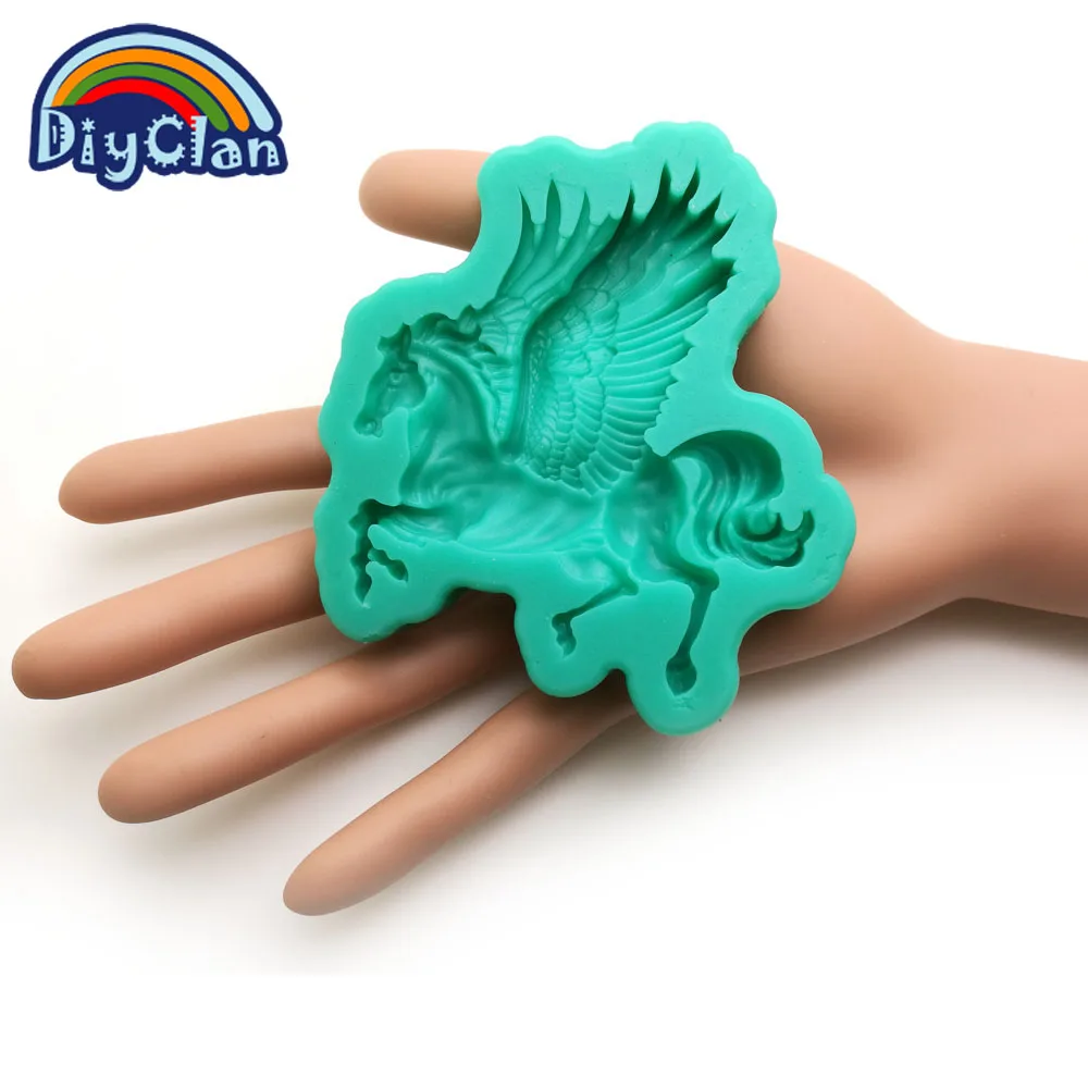 DIY Pferd Silikon Formen Pegasus Fondant Kuchen Dekorieren Werkzeuge Epoxy Harz Polymer Ton Plastilin Form Lehrmittel Modelings – Detail 3