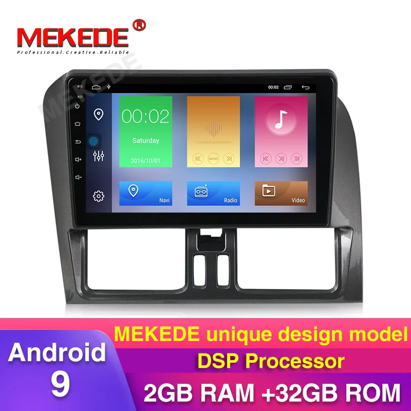 

MEKEDE 9"Car GPS Android 9 Systen For Volvo XC60 2010 2011 2012 Left Steering Wheel Car DVD Player Navigation Car Multimedia