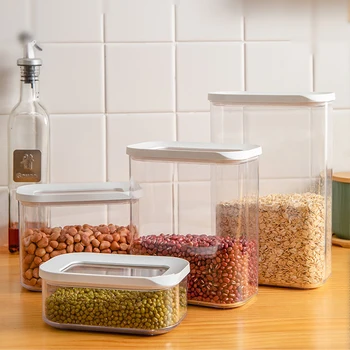 

Transparent Seal Box Moistureproof Grains Spice Storage Box Food Container Snacks Candy Dried Fruit Storage Jar Plastic Food Can
