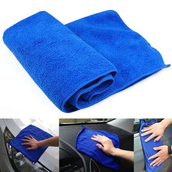 

Microfiber Car Cleaning Towel Blue Tool Waxing Rag 20pcs Set Polishing Home Garden Supplies