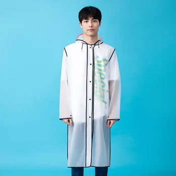 

Fashion Women Raincoat Long Transparent Men Rain Coat Outdoor Travel Tour Portable Waterproof Poncho Reusable EVA Rainwear