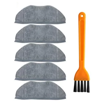 

5pcs Mop Cloth Rags & 1pc Cleaning Brush Kit For 360 X90 X95 S9 Vacuum Cleaner Replacement Accessories
