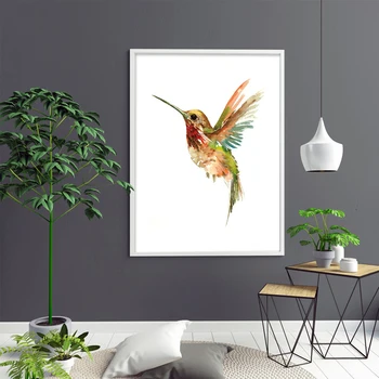 

Watercolor Animal Colorful Birds Oil Painting on Canvas Posters and Prints Cuadros Wall Art Pictures For Living Room