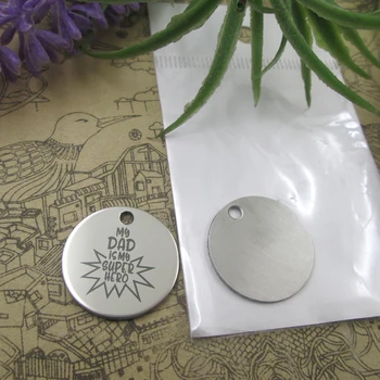 

10pcs--"MY DAD IS MY SUPER HERO"stainless steel charms 5 styles for choosing DIY Charms for necklace bracelets