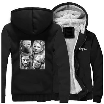 

2020 New Jacket Show Viking Hoodies Sweatshirts Jackets Fashion Streetwear Funny Long Sleeve Vintage Print Keep Warm Winter