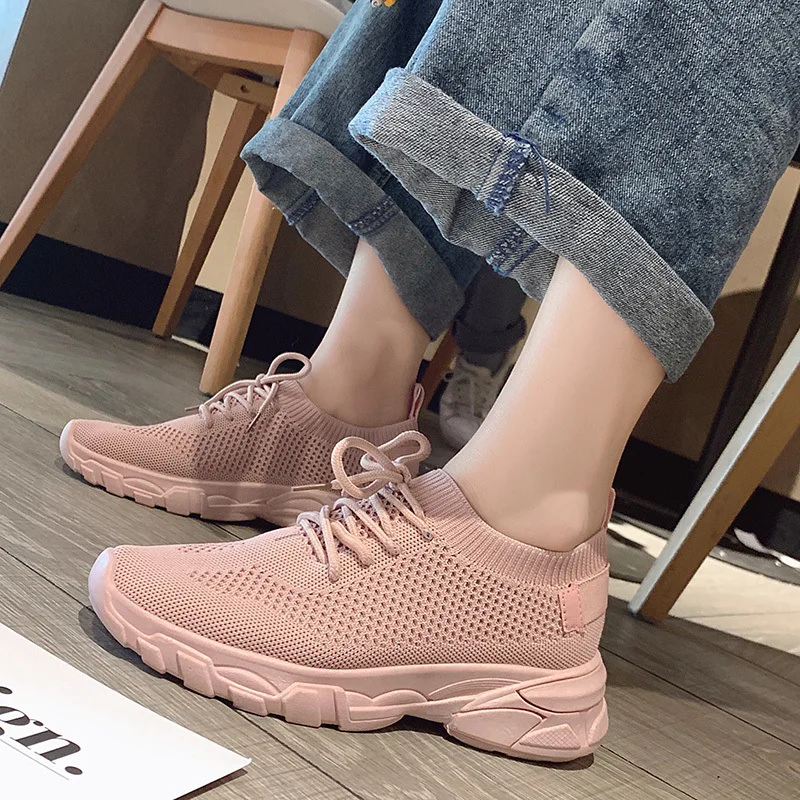 

2019 Summer New Style Breathable White Shoes Student Versatile Flat Casual Sports Shoes Mesh Comfortable WOMEN'S Shoes