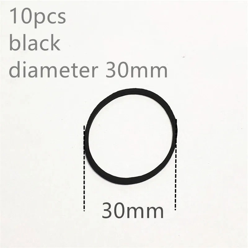30mm black 16 видов 10 шт./компл. резинкой шкив коробки передач привода двигателя круглый Beslts игрушка «сделай сам» модуля двигателя автомобиля стрейч Droppshipping - Ширина: 30mm black