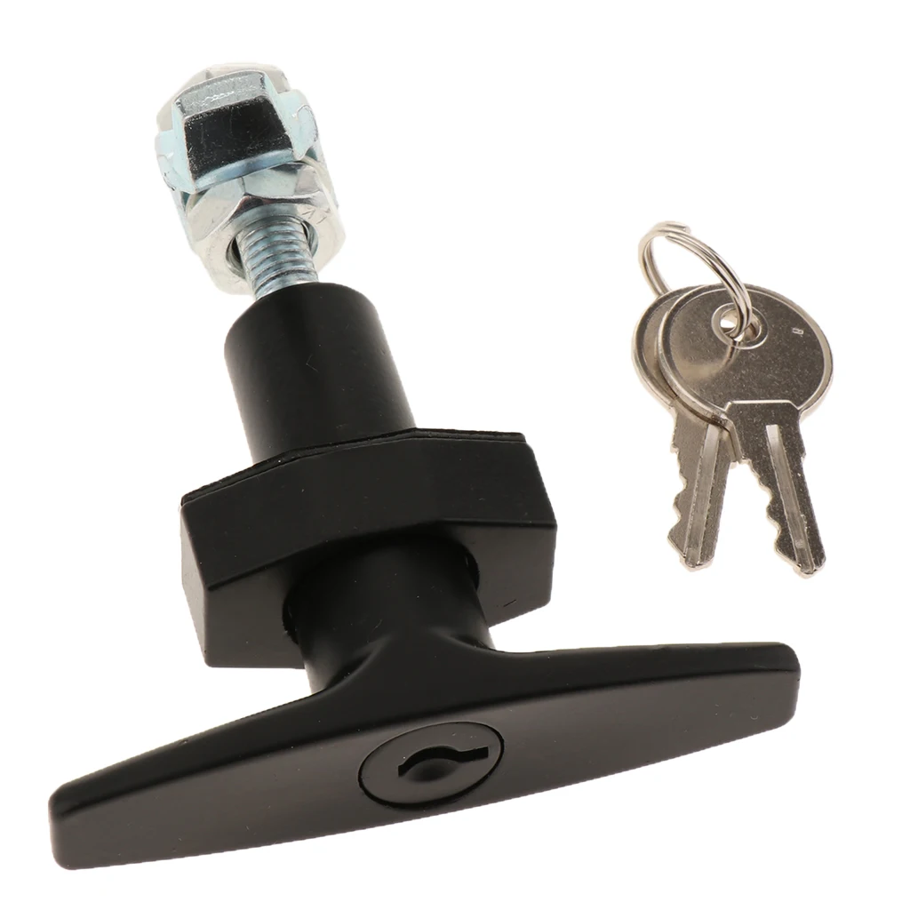 

Trailer Camper RV Truck Door Latch T-Handle Locking Toolbox Lock W/ 2 Keys