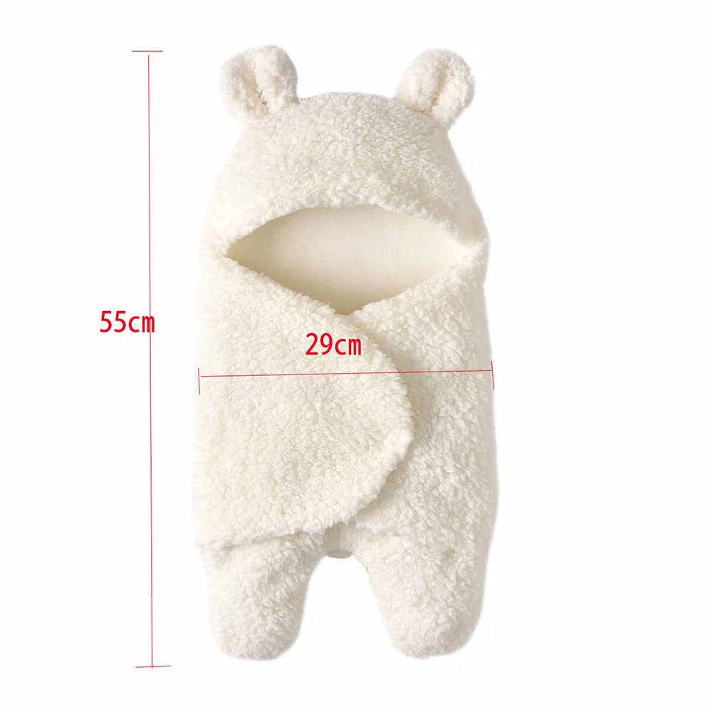 Одеяло для новорожденного пеленать милый хлопок приема белое спальное одеяло мальчик девочка спальный мешок обернуть пеленать 0~ 12 м