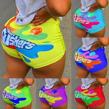 

2020 Women Breathable Booty Shorts Bodycon Mini Gushers Snack Booty Shorts Sexy Club Fitness Candy Shorts Skinny Snack Shorts
