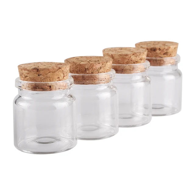 3Pcs 20 Ml 37*40 Mm Cukorkás Palackok Üveg Parafa Fedelekkel Fűszeredények Bájital Üvegedények Tárolóedények - Image 4