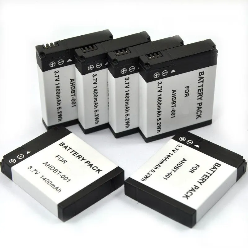 Аккумулятор AHDBT001 AHDBT002 1400 мА · ч для Gopro HD HERO HERO2 шлема занятий спортом на мотоцикле