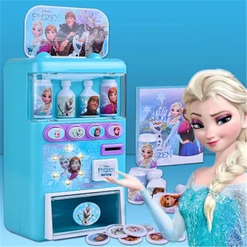 

Disney Frozen Princess Children Vending Machine Insert Coins Can Talk Automatic Vending Beverage Dispenser Kids Gift X4947