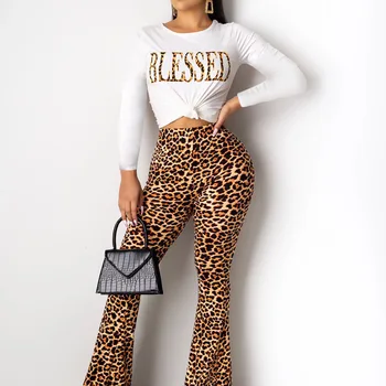 

Fall 2 Piece Sets Womens Outfits Ladies Tracksuit Set Two Piece Top And Pants Flare Autumn Clothes Long Pantalon Chandal Mujer