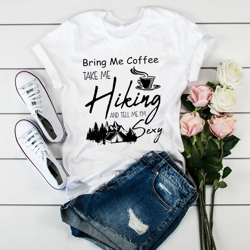 Женская футболка с принтом Bear Mountain Camper модная рисунком Tumblr 2019|Футболки| |