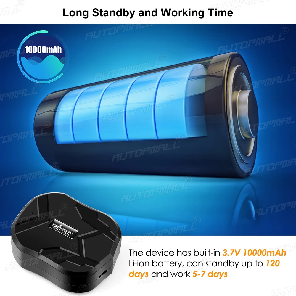 Car GPS Tracker 4G TKSTAR TK905 B 10000mAh Magnetico 4G GPS Tracker Car Waterproof Shake Alarm Free APP