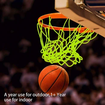 

Nightlight Basketball Net Luminous Outdoor Glow in the Dark Portable Sun Powered Sports Nylon Glowing Night