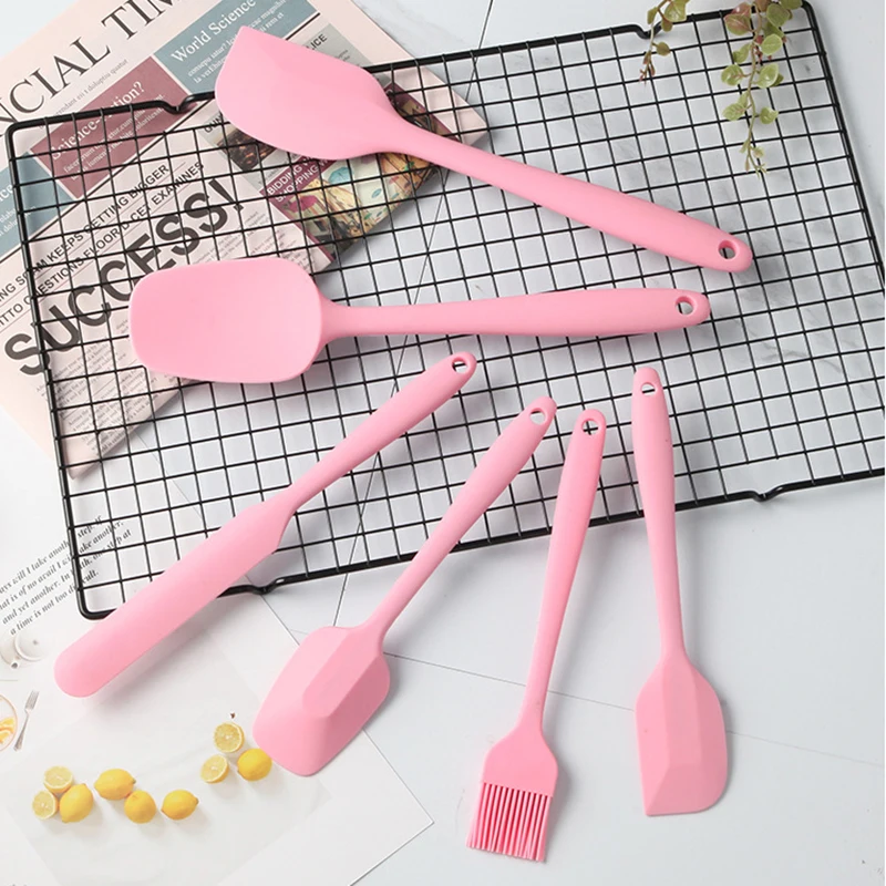 Baking and Mixing Pink HENSHOW Silicone Kitchen Spatulas Set 6 Pcs Premium Non-Stick Heat Resistant Silicone Kitchen Utensile Cooking Set for Cooking Baking and Mixing Pink HENSHOW Silicone Kitchen Spatulas Set 6 Pcs Premium Non-Stick Heat Resistant Silicone Kitchen Utensile Cooking Set for Cooking