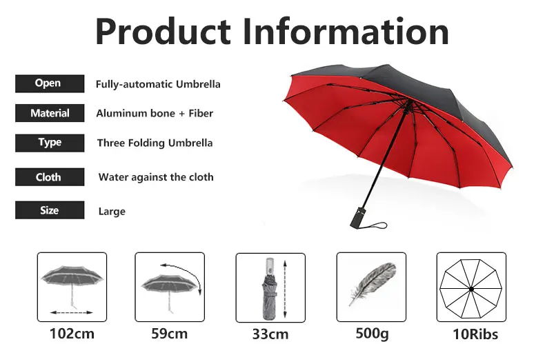 Текстура ручкой против ветра и дождя Для женщин двойной Слои автоматический зонт в 3 раза 10k Большой Бизнес Зонты Для мужчин подарок зонтик