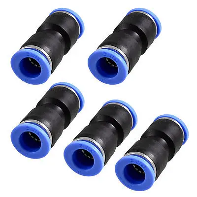 

5 Pcs Air Piping 10mm to 10mm Straight One Touch Fittings Quick Connectors