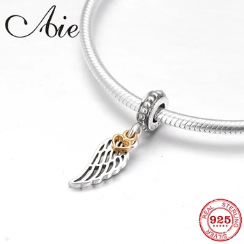 

Like hollow out wings of an angel 925 Sterling Silver fine Pendant Beads Fit Original European Charm Bracelet Jewelry making