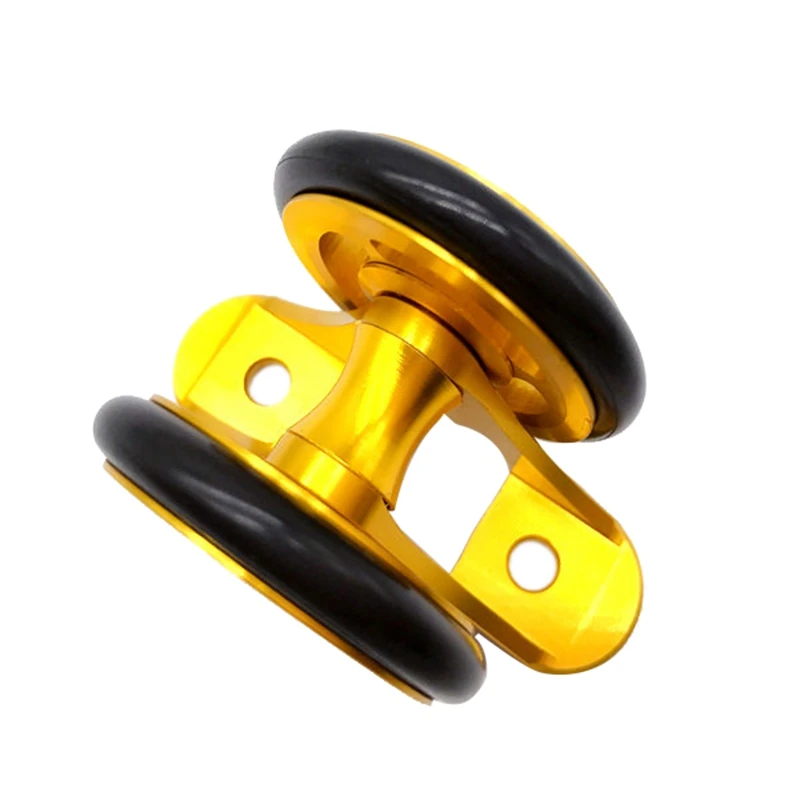 

Folding Bike Easy Wheel Bicycle Mudguard Bearing Double Wheel Rear Fender Wheel for Brompton Folding Bicycle Accessories Golden