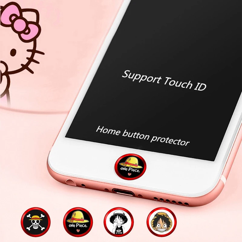 Аниме one piece Touch ID Главная Кнопка Наклейка отпечаток пальца разблокировка