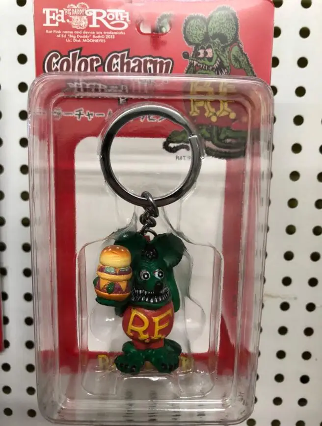

2pcs of one set anime Tales of the Rat Fink Keychains PVC action figure toys 5cm In Seal Box